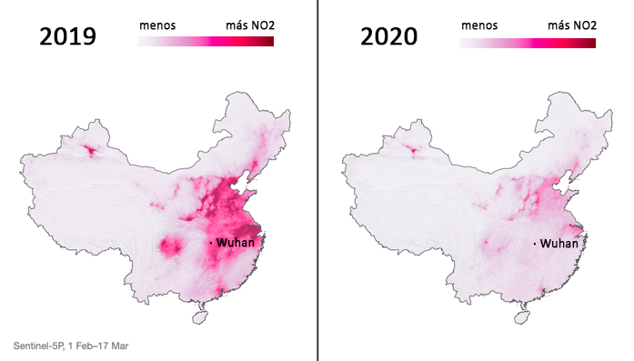 coronavirus emisiones contaminación china wuhan
