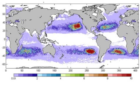 Localización Garbage Patch - Informe U. Columbia