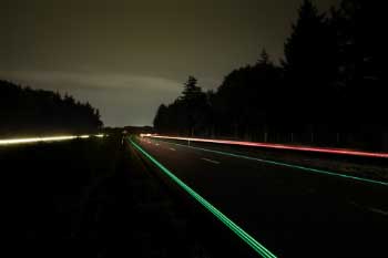 Imagen real del prototipo de carretera inteligente