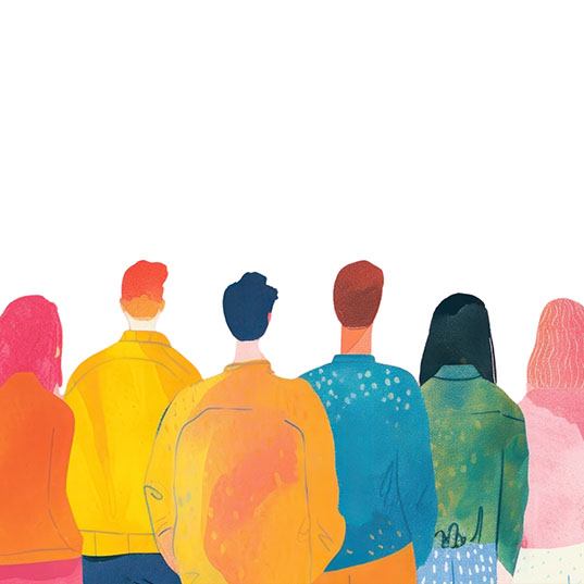 personas de espaldas