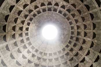 Uso de hormigón en la cúpula del Partenon
