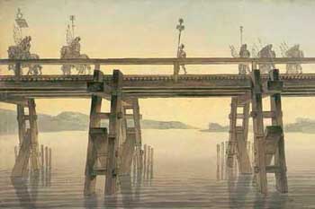 -El puente de César sobre el Rin. Cuadro de John Soane, 1814-